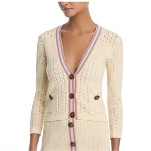 L’Agence Irvin Pointelle Cardigan NWOT